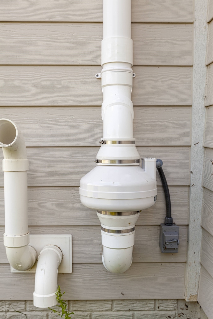 Radon mitigation system motor