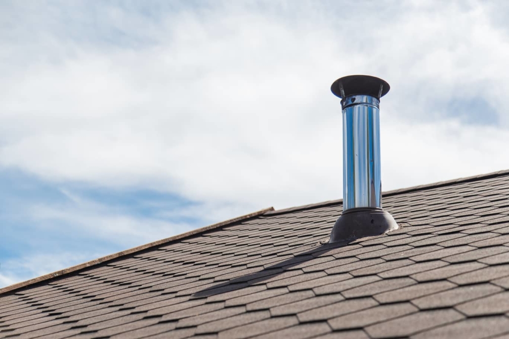 This is a short stack stainless steel chimney flue.