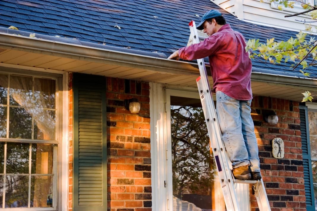 Cleaning of your gutters is important or the water can end up in the basement.