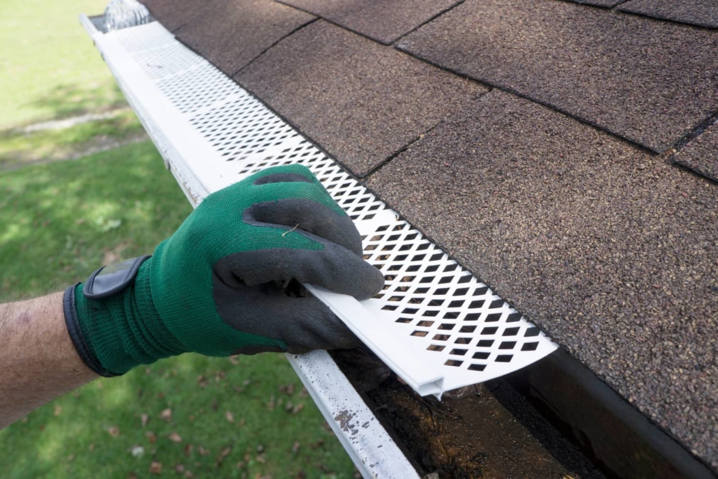 Installing a gutter guard on your gutters can help keep water out of the basement.