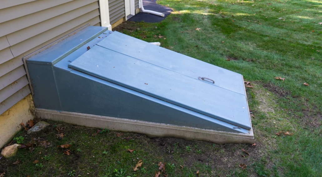 A basement hatch gives the homeowner easy access into out of during a bad storm.